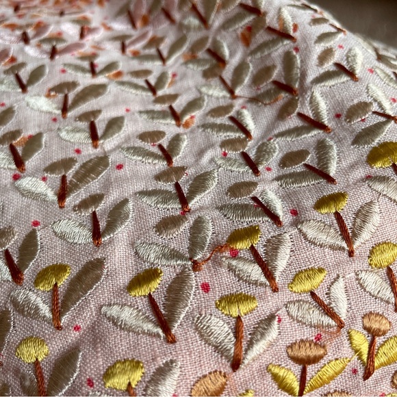 Anthropologie HD in Paris Ombré Embroidered Floral Linen Skirt - Size 4 - Picture 13 of 14